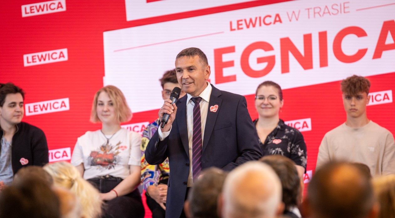 2023 09 19 Konferencja prasowa w Legnicy z udziałem Włodzimierza Czarzastego